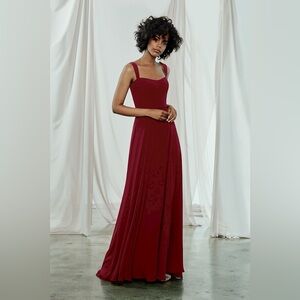 NWT Burgundy Amsale “Alexis” Bridesmaid Dress